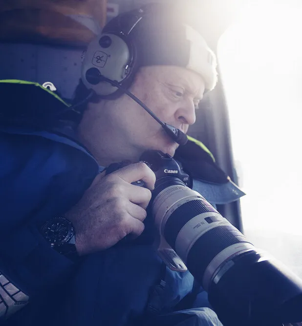 “FROM ABOVE, YOU EXPERIENCE THE VASTNESS, THE INFINITY,  THE ENDLESSNESS OF  THE POLAR REGIONS.”